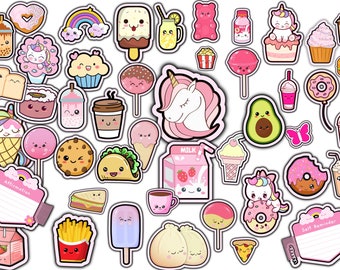 Kawaii Digital Planner Stickers for Goodnotes Planner, Digital Planner Stickers, Digital Sticker Book, Digital Journal Stickers, Kawaii
