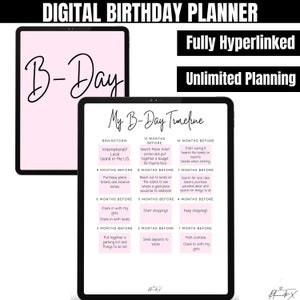 Digital Birthday Planner and Templates