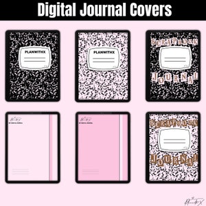 Goodnotes Notebook Covers, digital journal cover, printable notebook cover, notability cover, digital planner cover, journal , Planwithx