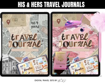 His & Her's digital travel Journal Set by Planwithx