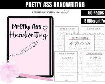 Hand Lettering Workbook | Lettering Combos | PDF | PNG | Calligraphy Practice Sheets | Digital Lettering | Procreate Lettering | handwriting