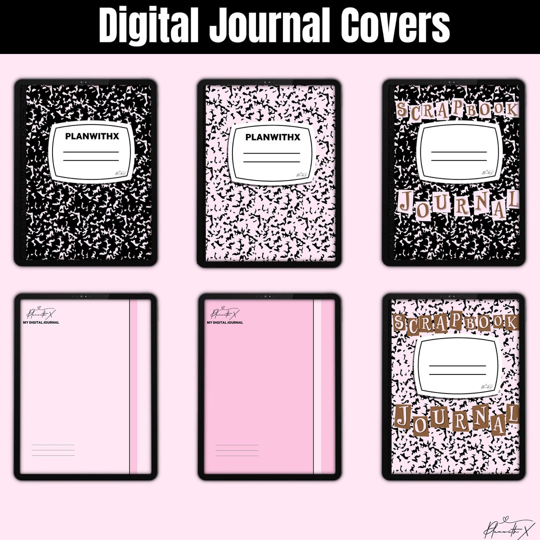 Goodnotes Notebook Covers, Digital Journal Cover, Printable Notebook ...