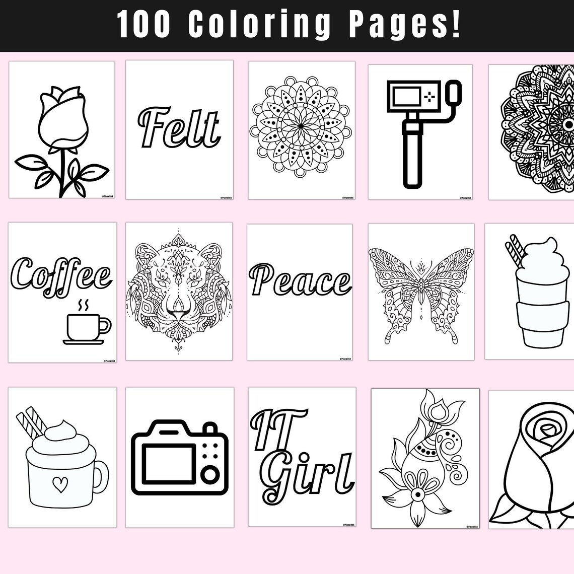 Coloring Pages for Women, 100 Printable Coloring Pages for Women