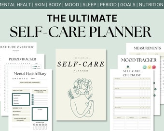 SelfCare Planner & Tracker | Skincare, Mental Health, Habit, Routine, Meals, Period, Fitness Tracker. Goal Planner. Weight, Sleep. Glow Up!