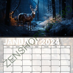 July 2023-2024 Monthly Calendar – Seasonal Serenity: AI-Generated High-Definition Art for Every Month!
