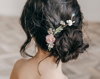 Bridal hair vine, Floral Bridal Headpiece, Wedding hair comb, Hair wreath, Bridal hair piece, Floral Bridal Hair Clip - Mabe
