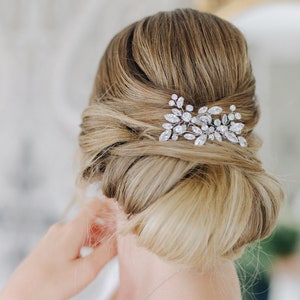 Hair pins wedding, Set of 3 Crystal Hair Pins, Bridal HairPiece, Wedding Headpiece, Wedding hair pins Swarovski, Hair Pins silver ANNA