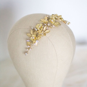 Wedding Hair Comb, Floral Bridal Hair Clip, Wedding Hair Accessories, Silver or Gold Bridal headpiece ANTHEIA image 6