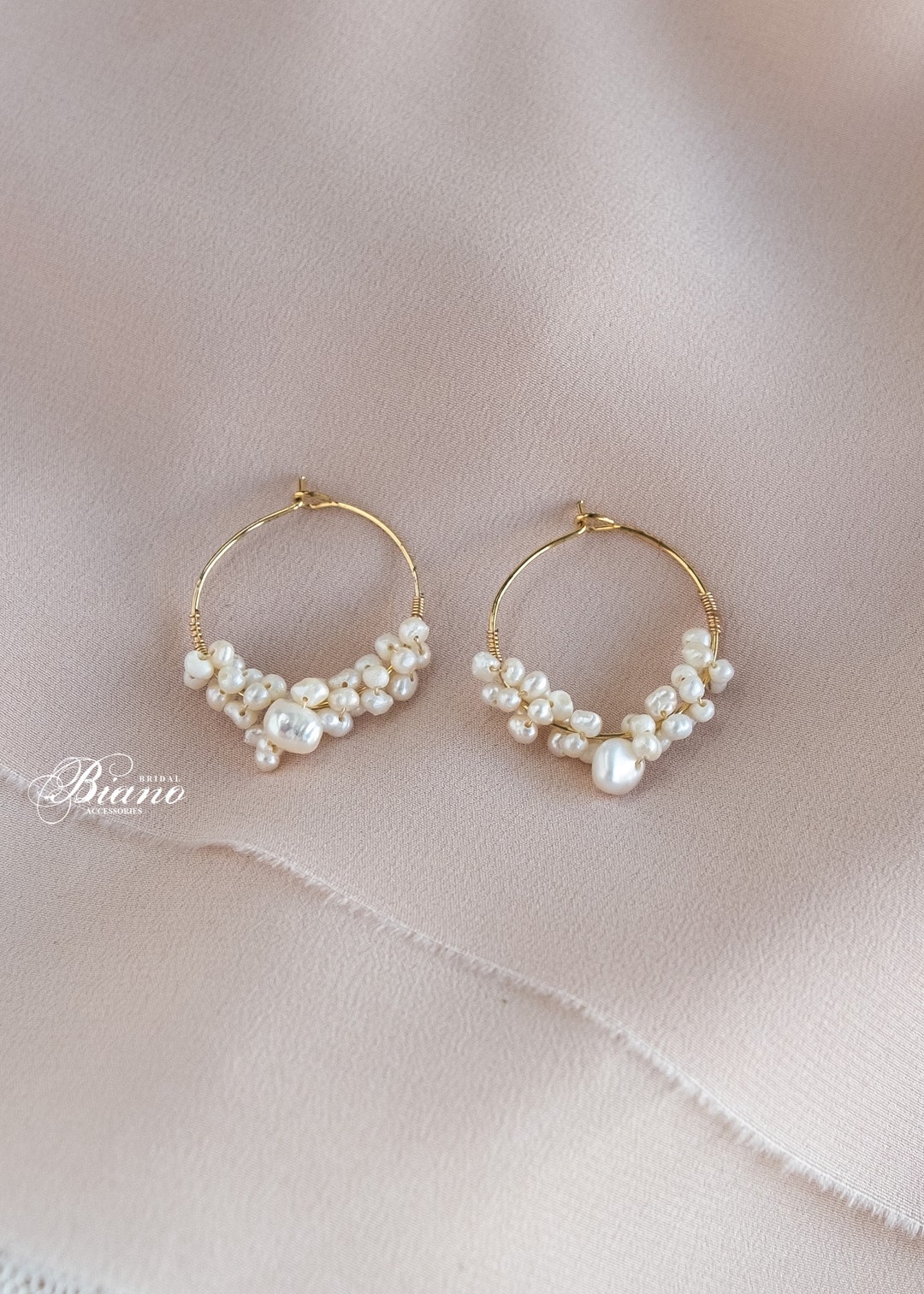 Pure By Nat Esther Pearks Earrings - Gold/Pearl