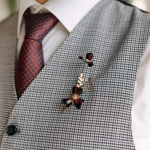Hochzeit Boutonniere, Bräutigam Boutonniere, getrocknete Boutonniere, rustikaler Trockenblumenstrauß, Boho-Hochzeit, Abschlussball Boutonniere - Malia B.