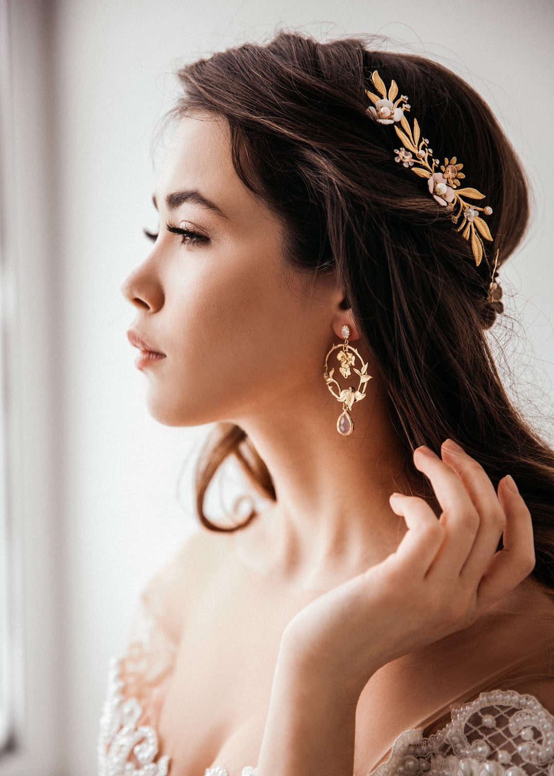 Bridal Earrings Vintage Wedding Earrings for Bride Dangle Etsy