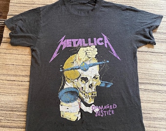 Men's Vintage Metallica Damaged Justice T-shirt Size 2XL - Etsy
