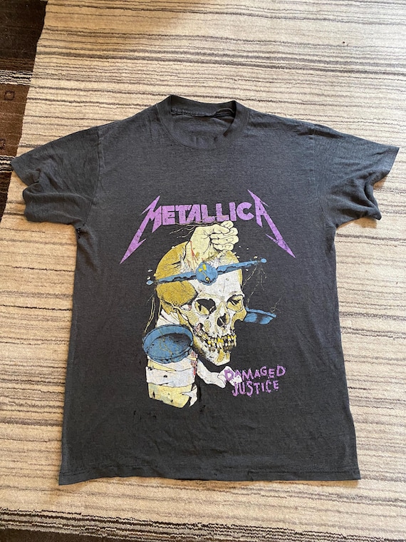 Vintage Metallica Damaged Justice T Shirt 1988 Original - Etsy