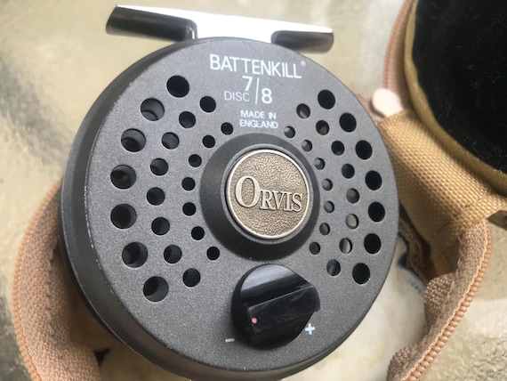 Vintage Orvis Battenkill 7/8 Disc Fly Reel W/ Case Made in England 