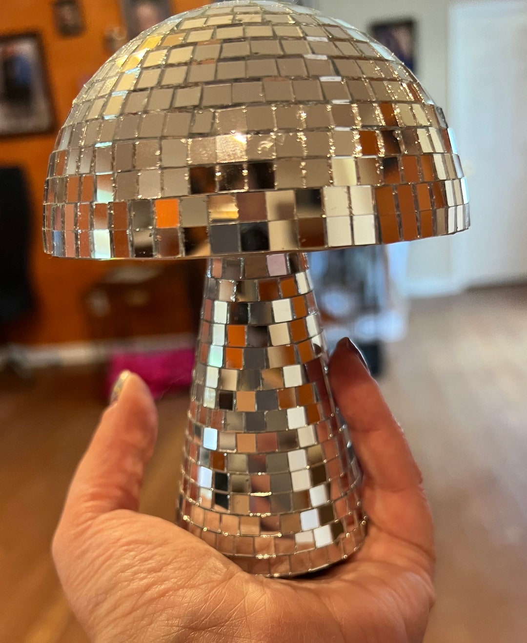Disco Ball Mirrored Mushroom/mirror Mushroom/sparkly Decor/gothic Item/ Mirror Tiles Etsy