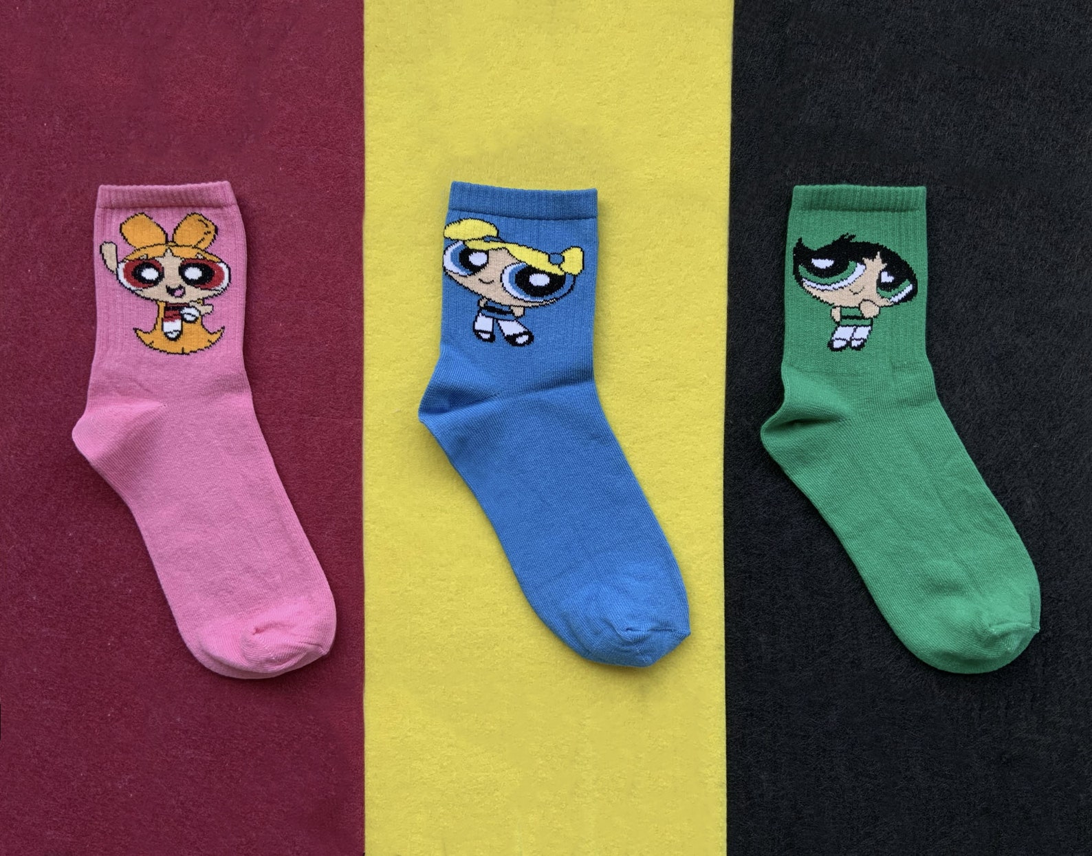 Powerpuff Girls Themed Sock Pack Perfect Gift Colorful Etsy