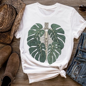 Skeleton Plant Body T-shirt, Plant lover shirt, Plant Gift, Plant Lover Gift, Monstera Tee, Plant Mom, Plant Graphic shirt, Plant Lady Gift