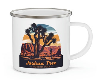 Joshua Tree National Park Enamel Camping Mug, Nature Lover Gift, Camping Gift, National Park Gift, 63 National Parks, California Gift, RV