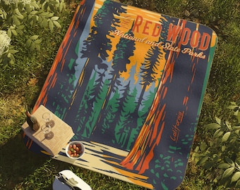 Redwood National Park Picnic Blanket: Outdoor Camping Blanket