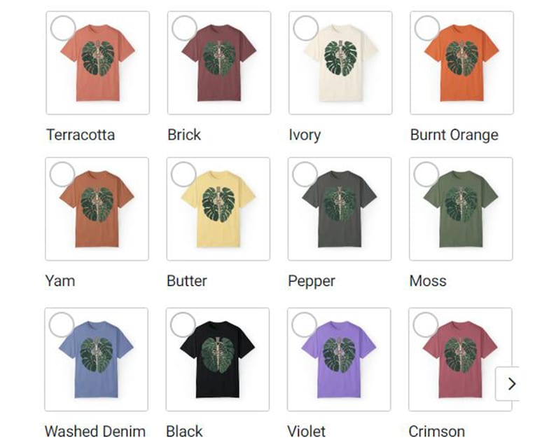 Comfort Colors, Skeleton Plant Body T-shirt, Unisex Garment-Dyed T-shirt, Plant lover shirt, Plant Gift, Plant Lover Gift, Monstera Tee image 6