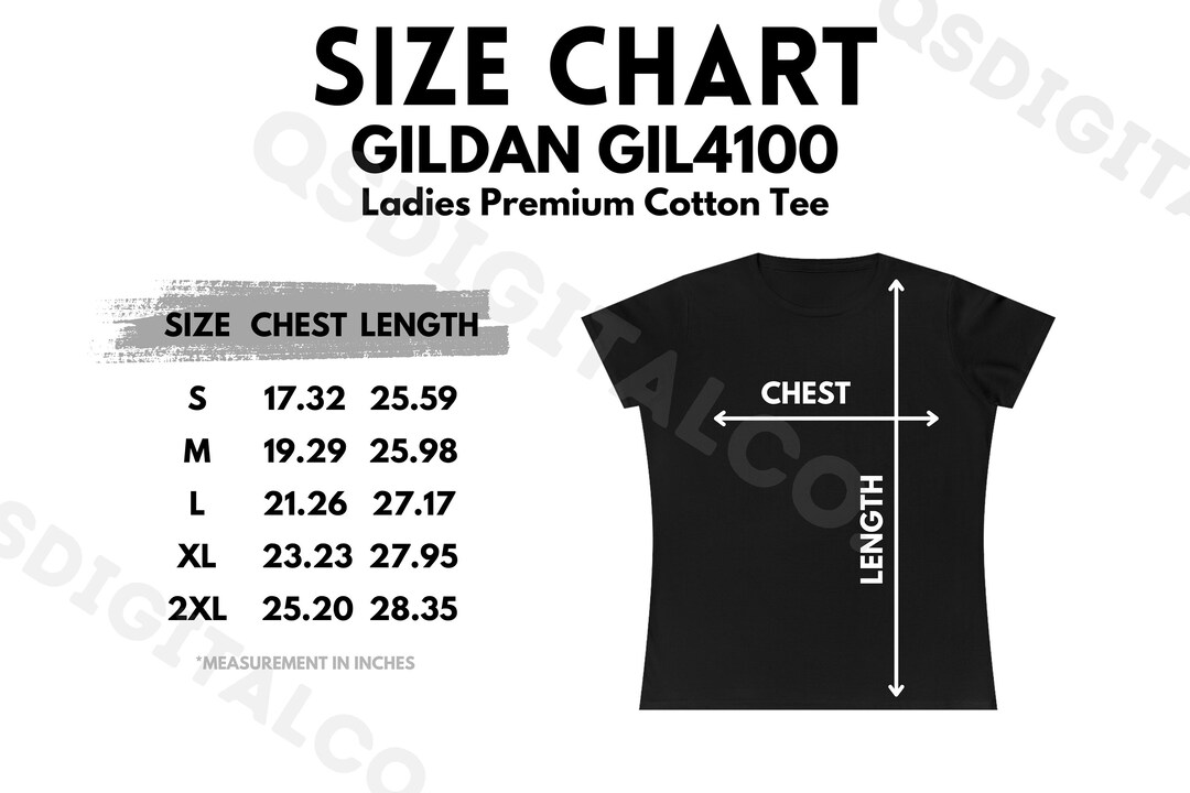 gildan-gil4100-size-chart-women-premium-t-shirt-size-guide-gildan