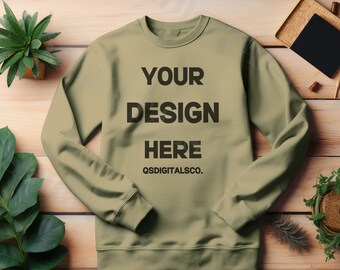 Fall Gildan 18000 Sweatshirt Mockup | Flat Lay Mockup, 18000 Gildan Sweatshirt Mock Up, Gildan Crewneck, Fall Mockup, G180 Pullover Mock up