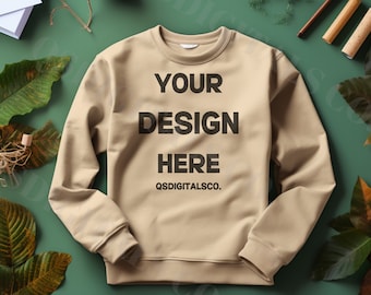 Fall Gildan 18000 Sweatshirt Mockup | Flat Lay Mockup, 18000 Gildan Sweatshirt Mock Up, Gildan Crewneck, Fall Mockup, G180 Pullover Mock up