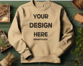 Fall Gildan 18000 Sweatshirt Mockup | Flat Lay Mockup, 18000 Gildan Sweatshirt Mock Up, Gildan Crewneck, Fall Mockup, G180 Pullover Mock up