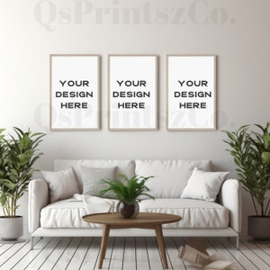 3 Frames mockup, Wall Art mock up, Interior mockup, Photo Frame, Frame Mockup, Mockup Frame, Boho Mockup, Wood Frame Mockup, Poster Mockup
