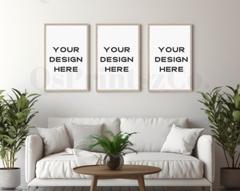 3 Frames mockup, Wall Art mock up, Interior mockup, Photo Frame, Frame Mockup, Mockup Frame, Boho Mockup, Wood Frame Mockup, Poster Mockup
