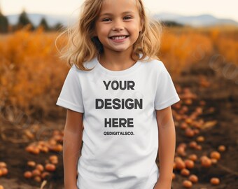 Kinder Bella Canvas 3001 T-Shirt Mockup, Kinder Herbst Mockup, Bella Canvas 3001Y Mockup, Bella Canvas 3001T, Kleinkind Mockup, Herbst Herbst Mockup