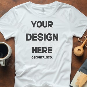 Halloween Bella Canvas 3001 T Shirt Mockup, Flat Lay Bella Canvas 3001 Mock Up, Mockups, Halloween T-Shirt Mockup, Fall BC 3001 Mockups