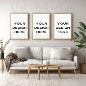3 Frames mockup, Wall Art mock up, Interior mockup, Photo Frame, Frame Mockup, Mockup Frame, Boho Mockup, Wood Frame Mockup, Poster Mockup