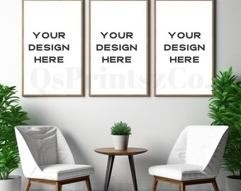 3 Frames mockup, Wall Art mock up, Interior mockup, Photo Frame, Frame Mockup, Mockup Frame, Boho Mockup, Wood Frame Mockup, Poster Mockup