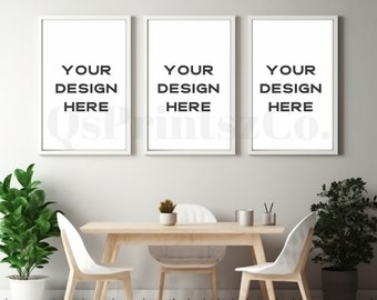 3 Frames mockup, Wall Art mock up, Interior mockup, Photo Frame, Frame Mockup, Mockup Frame, Boho Mockup, Wood Frame Mockup, Poster Mockup