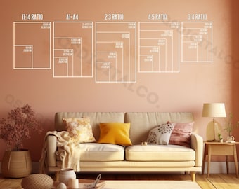 May include: A diagram showing different aspect ratios for prints, including 11:14, A1-A4, 2:3, 4:5, and 3:4. The measurements are in centimeters.