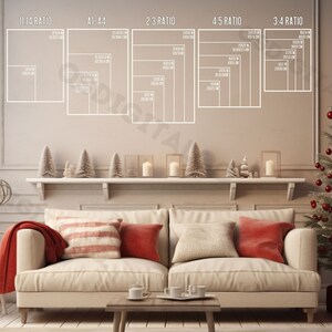 Wall Art Size Guide, Print Size Guide, Wall Art Ratio Guide, Frame Size ...