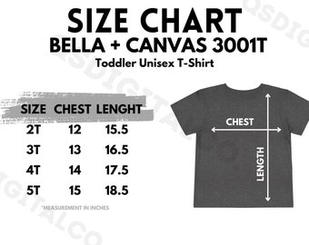 Bella Canvas 3413 Size Chart | Unisex Triblend Tee Size Guide