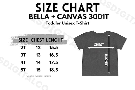 CXM DOUBLE UP L/S Tシャツ TYPE-B Lサイズ Bella Canvas 3001T Size Chart | Toddler Jersey Shirt Size Guide
