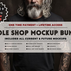 WHOLE SHOP BUNDLE, Entire Shop Bundle Mockups, Bella Canvas Bundle, Gildan 18000 Bundle, Size Chart Bundle, Comfort Colors, Diversity Mockup