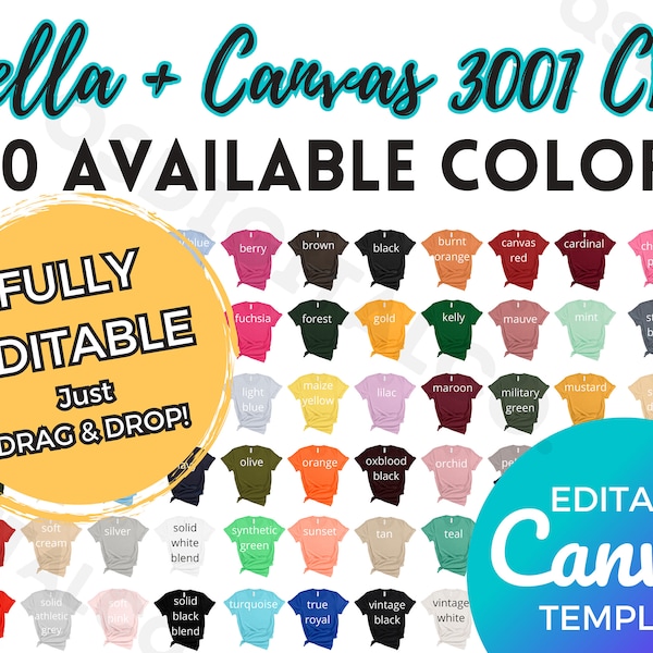 Bella Color Chart Cvc Etsy