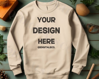 Fall Gildan 18000 Sweatshirt Mockup | Flat Lay Mockup, 18000 Gildan Sweatshirt Mock Up, Gildan Crewneck, Fall Mockup, G180 Pullover Mock up