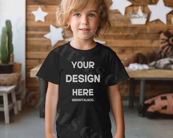 Kinder Bella Canvas 3001 T-Shirt Mockup, Kinder Shirt Mockup, Bella Canvas 3001Y Mockup, Bella Canvas 3001T, Kleinkind Mockup, Jugend Kinder Mockup