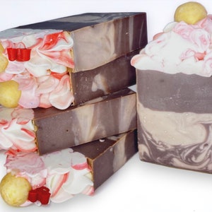 Warm & Cozy Hot Chocolate Scented Christmas Cold Process Soap Handmade