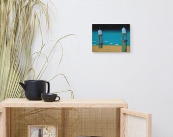 Turquoise Islamic Wall Art: Minarets, Muslim Children's Room Decor