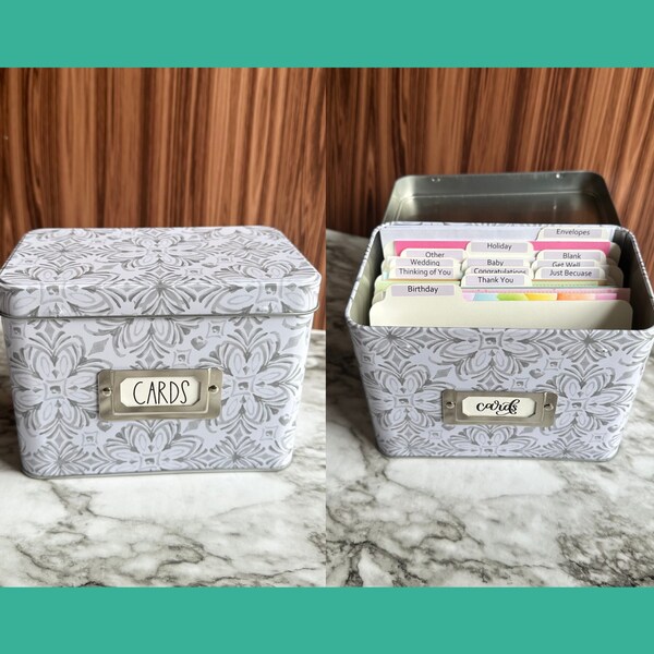 Greeting Card Organizer Box Etsy