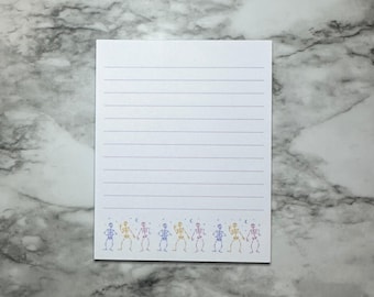 Halloween Dancing Skeletons Notepad