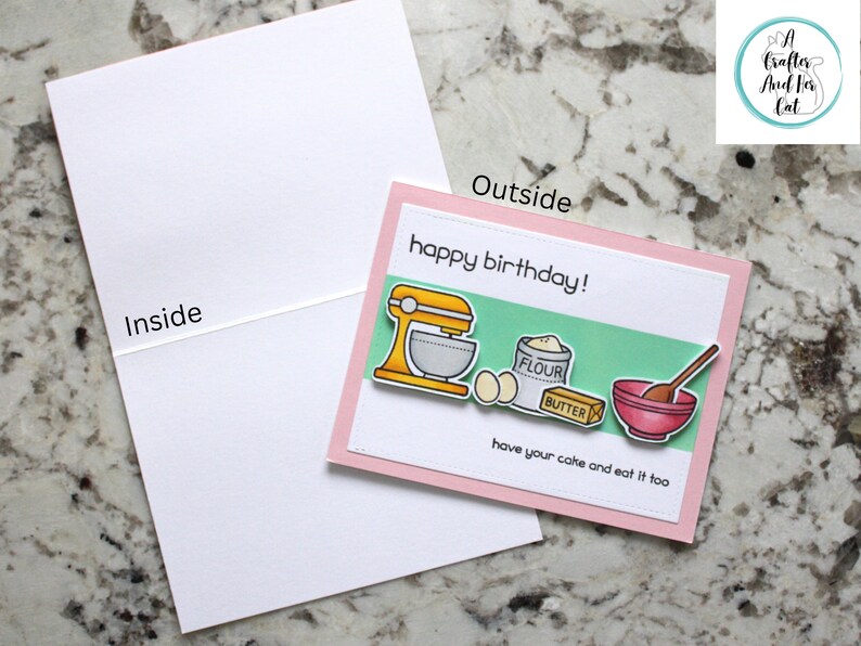 Baking Happy Birthday Card Handmade Birthday Card Happy Birthday Card