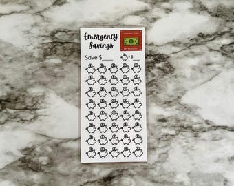 Emergency Savings Challenge Tracker | Laminated, Reusable