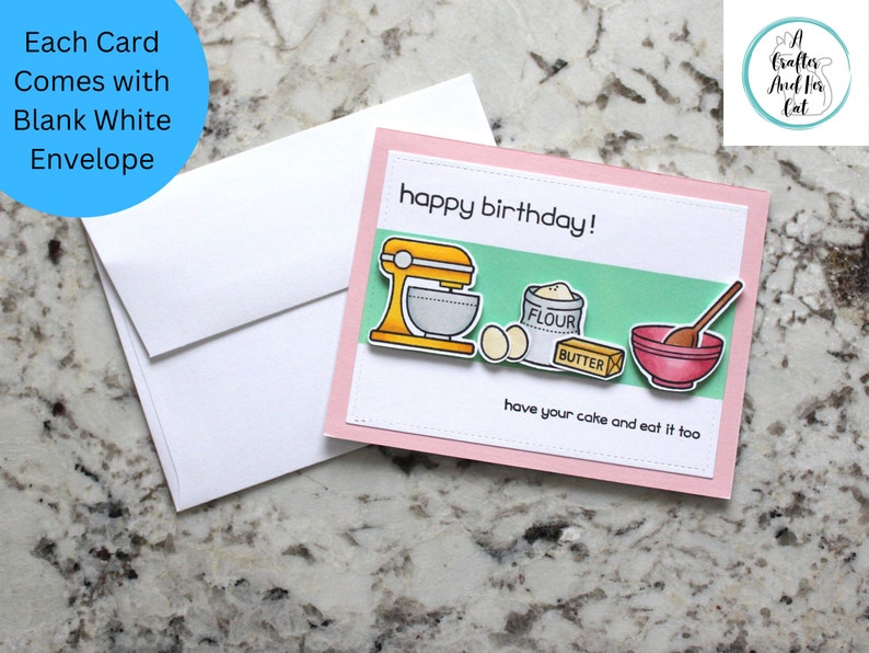 Baking Happy Birthday Card Handmade Birthday Card Happy Birthday Card